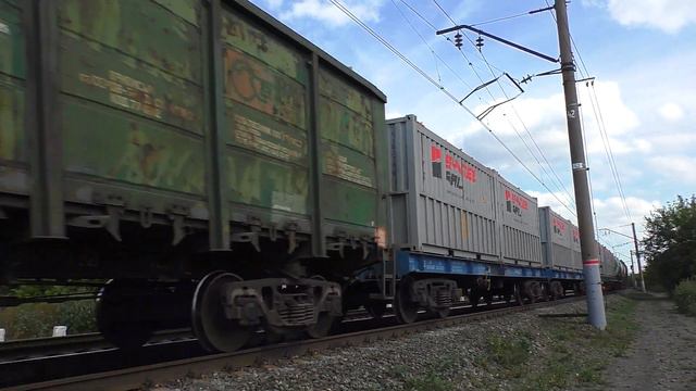 Система электровозов 2ЭС6-953/788 "Синара" с грузовым поездом смотреть онлайн