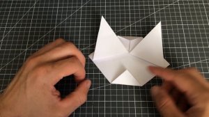 Котик оригами для детей. Простая схема котика из бумаги а4.