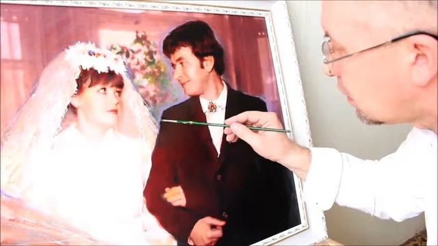 Подарок на свадьбу. Портрет маслом на холсте. Художник Дмитрий Лукин.