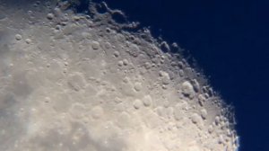 Surface of the Moon through a Meade Polaris 130 Telescope