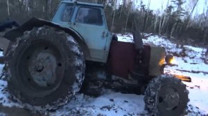 СЕЛИ НА ТРАКТОР и РВАНУЛИ В ТАЙГУ!!! ВЫСТАВИЛ КАПКАНЫ НА СОБОЛЯ.
