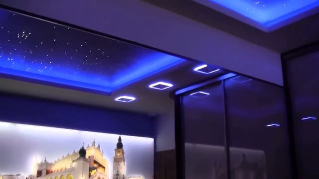 Звездное небо на натяжном потолке с фотопечатью / Элит Строй смотреть онлайн