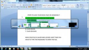 HOW TO LOCK YOUR EXCEL FILES ON WINDOWS 7?