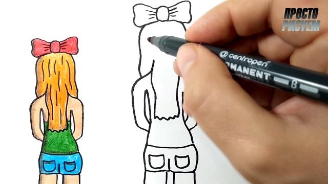 ДЕВУШКА ПОЭТАПНО | ПРОСТО РИСУЕМ смотреть онлайн