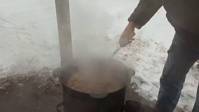 Готовлю плов в казане