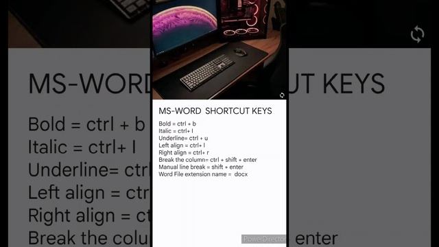 ##MS-WORD  SHORTCUT KEYS ?