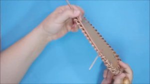 Сумочка из бумажной лозы с заготовками из кожзама