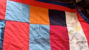 Одеяло сына из футболок