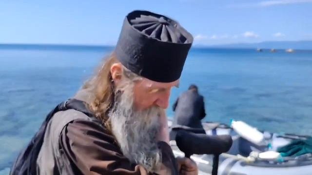 Афон,беседа с о.Анатолием,видео м.Салафиила/