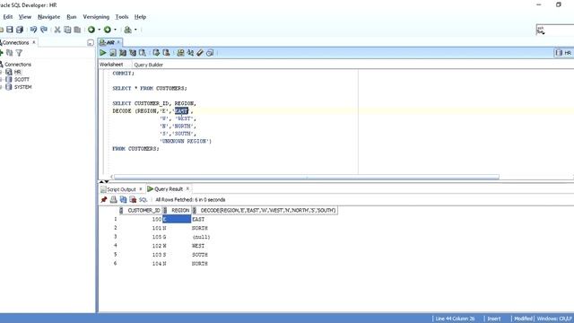 DECODE FUNCTION IN ORACLE SQL смотреть онлайн
