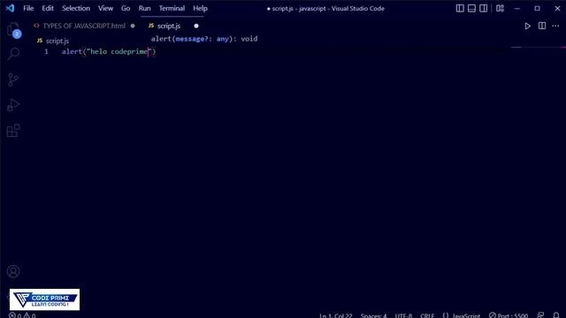 Types Of Javascript | How to write javascript | Javascript Tutorial: 02 | By Codeprime