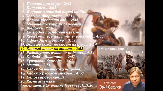 Юрий Соколов "Пьяный ангел на крыше" смотреть онлайн