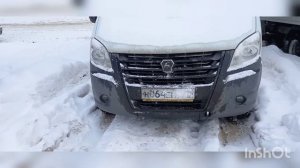 февраль, зима, Газель NEXT с закабинным спальником .