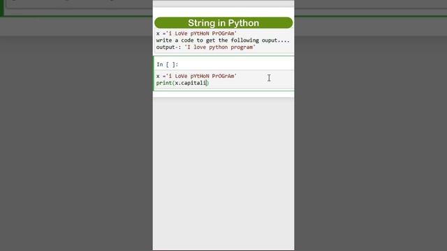 capitalization string in python