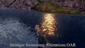 【Skyrim】Swimming Animation OAR, Light Saber, One-Winged Swift Outfit