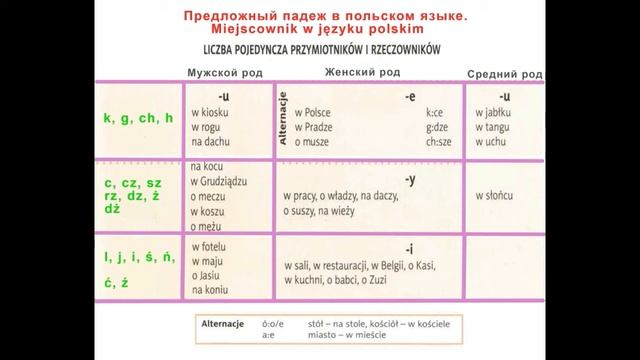 Экспресс курс польского языка. Урок 8. Предложный падеж в польском языке.
