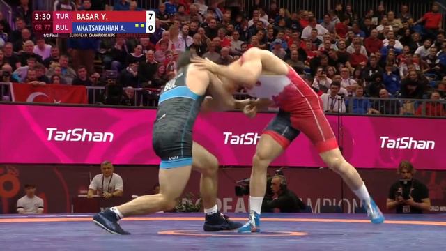 Чемпионат Европы 2022 77 кг Айк Мнацаканян (BUL) #wrestling#грекоримскаяборьба#