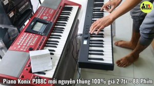 Đàn Piano Konix PJ88C || Piano có pin sạc, nhỏ gọn, 88 phím, gập lại được
