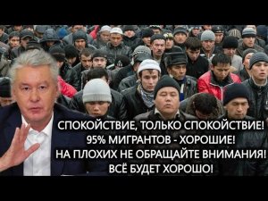 Собянин - Бастрыкин и 10% "плохих мигрантов" в Москве. Сколько это в миллионах? (02.07.24)