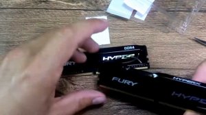 Распаковка оперативной памяти Kingston fury hyper 2666 ddr4 2x8gb