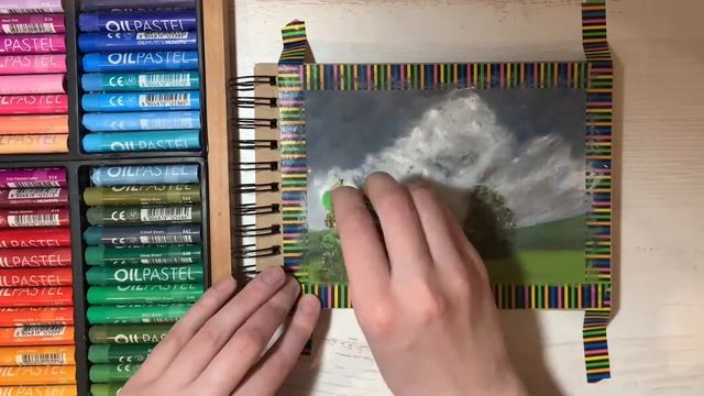 Лёгкий рисунок масляной пастелью / oil pastel painting смотреть онлайн