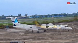 DETIK-DETIK PESAWAT LANGKA DASH 8 400 LANDING BANDA ACEH