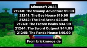 new Lego Minecraft 2023 sets list