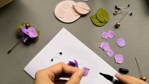 Мастер класс брошь из фоамирана. Гортензия из фоамирана. Foamiran Flower tutorial