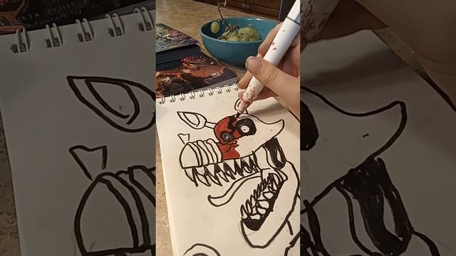 drawing nightmare foxy from fnaf 4 смотреть онлайн