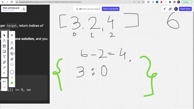 Two Sum - Leetcode 1 - HashMap - Javascript