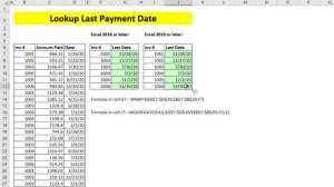 Lookup Last Payment Date. 5 Methods for any version of Excel! Excel Magic Trick #1710