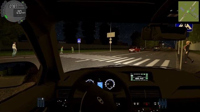 На приоре с работы на дачу - City Car Driving смотреть онлайн