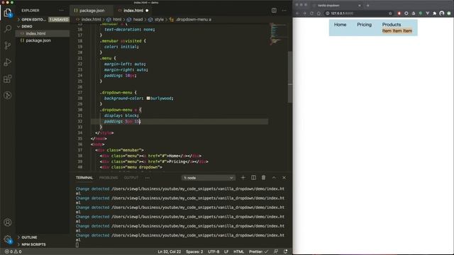 Create a dropdown menu by using vanilla HTML/CSS/Javascript смотреть онлайн