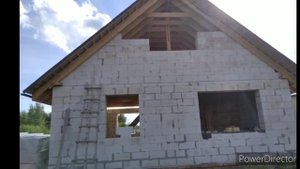 Строительство фронтонов из газобетона.