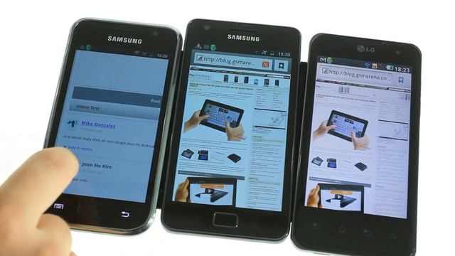 Browser test: Galaxy S II vs. Galaxy S Plus vs. Optimus 2X смотреть онлайн