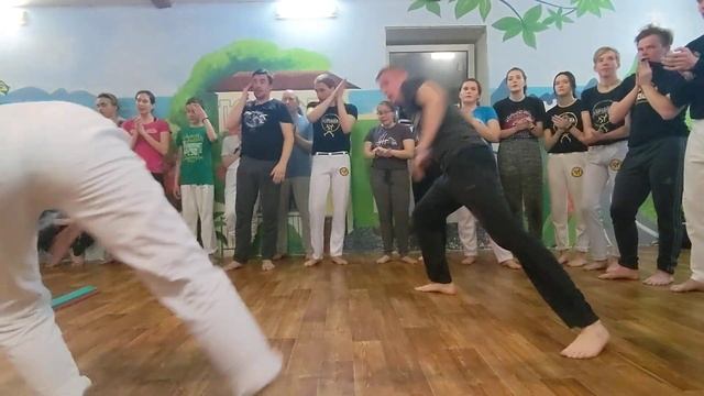 Roda de capoeira. The Russian center of capoeira. Cordao de ouro. 02.06.2022 Saint-Petersburg