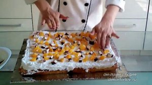 Сборка прямоугольного составного торта