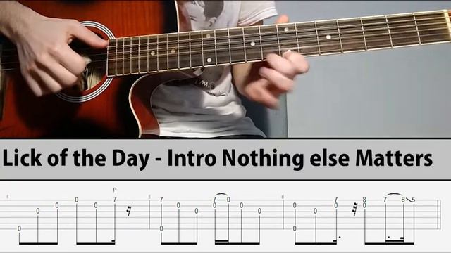 Licks of the Day - Nothing Else Matters Intro Tab lesson смотреть онлайн