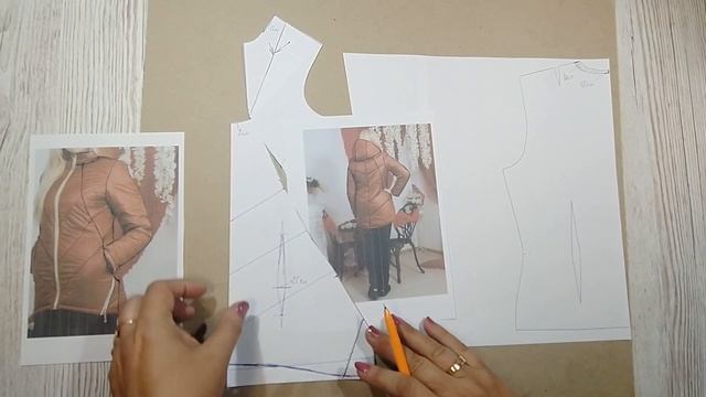 Выкройка модельной куртки. Осенняя куртка с рельефной выточкой от горловины смотреть онлайн