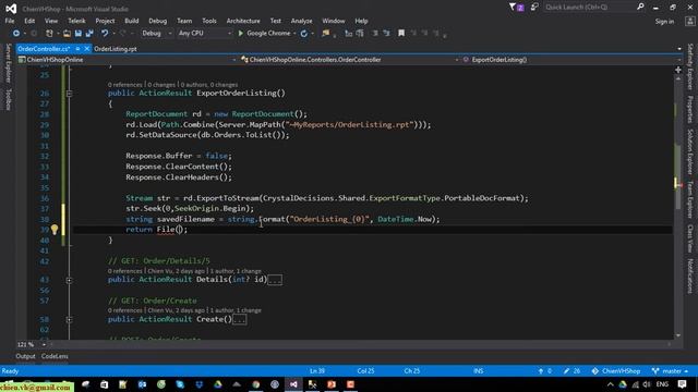 #17 Crystal Reports in ASP.Net MVC and Entity Framework | ASP.NET MVC Training Course