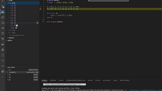 Debugging FORTRAN code using VScode смотреть онлайн