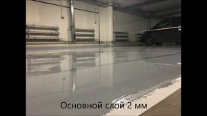 Полимерный пол на паркинге сразметкой