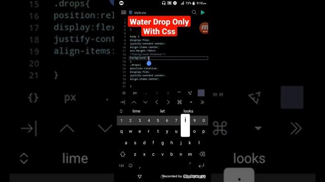 Water Drop With Only Css Fancy Border-radius