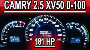 Toyota Camry XV50 2012 acceleration 0-100 kmh , 2.5l