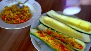 Кабачки фаршированные овощами запеченные в духовке