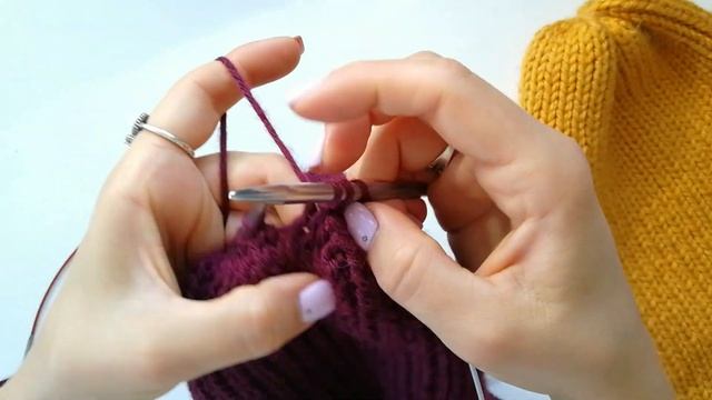 МК шапка бини резинкой 1*1 | закрытие макушки |