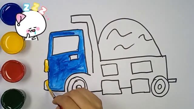 Bolalar uchun Kamaz yuk mashinasi rasm chizish/Drawing Truck for children/Рисование Автомобиль