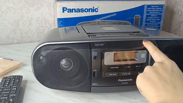 ВИДЕООБЗОР на магнитофон магнитола музыкальный центр Panasonic RX D55 EE K Индонезия смотреть онлайн