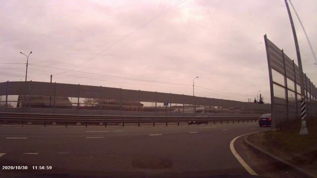 Выезд с А108 на трассу М7 "Волга" (Горьковское шоссе). смотреть онлайн