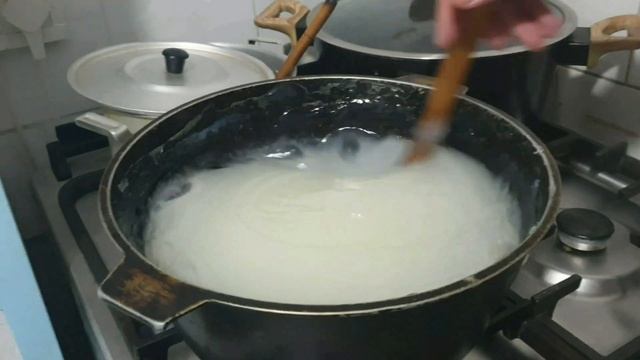 Варим Крахмал для Ашлямфу. Готовим с Вероникой.